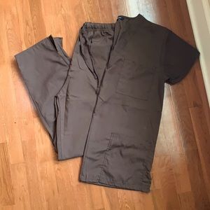 Chocolate Brown Scrub Set (Size S)